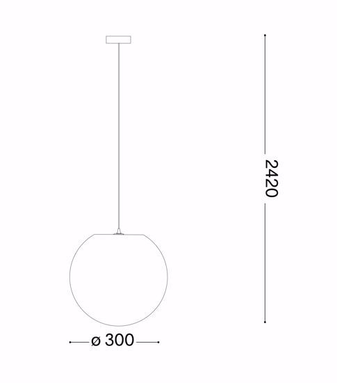 Carta sp1 d30 lampadario a sospensione sfera effetto carta ideal lux