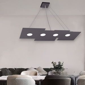 Lampadario moderno antracite per soggiorno luce sopra e sotto biemissione top light