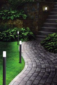 Lampione da esterno giardino pou ondaluce nero moderno ip44