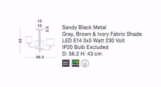 Lampadario per camera da letto moderna marrone grigio beige