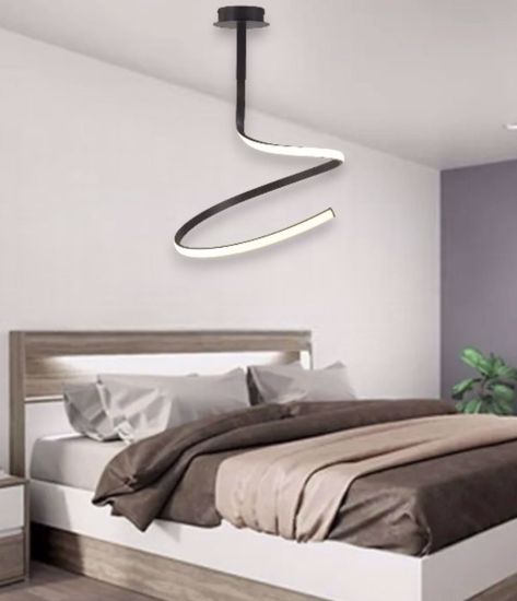Lampadario design colore marrone per camera da letto moderna led 30w 2800k dimmerabile
