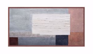 Quadro astratto moderno orizzontale con cornice dipinto 60x120 per soggiorno