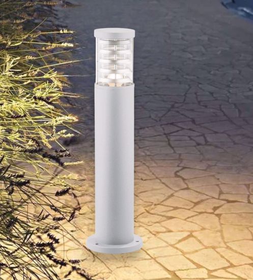 Ideal lux tronco pt1 h60 lampioncino da giardino moderno bianco ip44