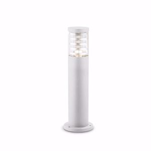 Lampione tronco pt1 h40 bianco da giardino ip65 ideal lux per esterni