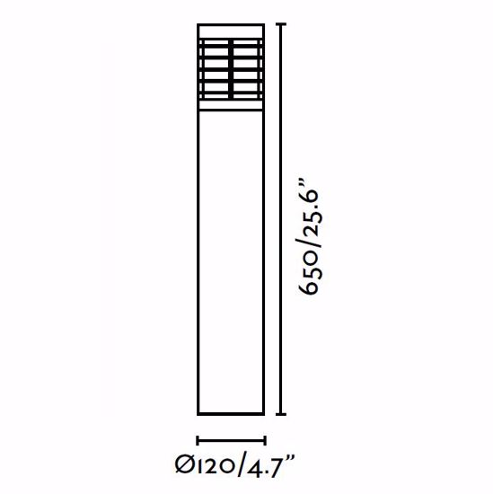 Lampione paletto antracite da giardino led 15w 3000k moderno ip54 per esterni