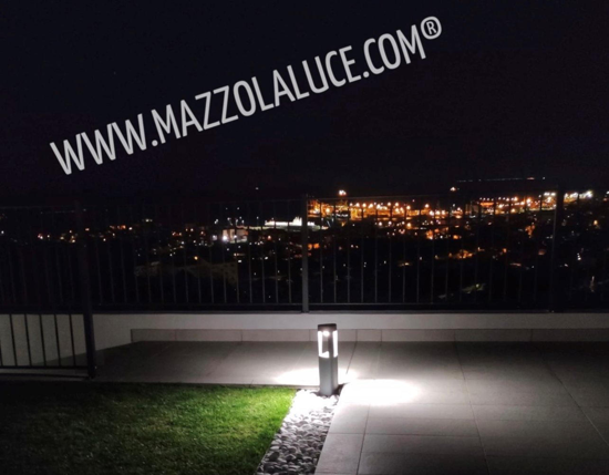 Lampioncino da esterno giardino ip54 antracite gea luce janet moderno gx53 220v