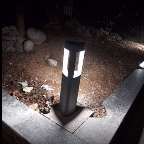 Lampioncino da giardino ip54 antracite gea luce janet moderno gx53
