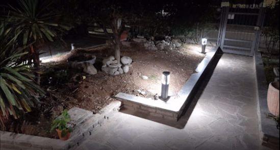 Lampioncino da giardino ip54 antracite gea luce janet moderno gx53