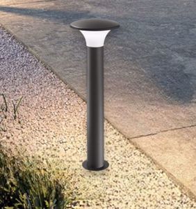 Lampione paletto da esterno giardino moderno design antracite ip44 gea luce