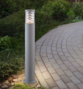 Lampione paletto grigio da esterni ip44 moderno per illuminazione giardino