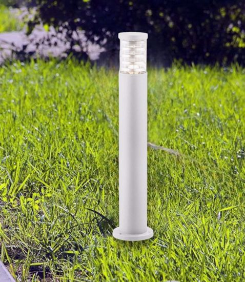 Paletto tronco pt1 h80 bianco ideal lux lampione da giardino esterno ip44