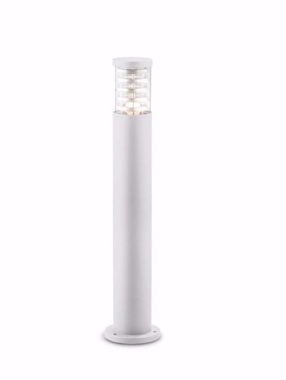 Paletto tronco pt1 h80 bianco ideal lux lampione da giardino esterno ip65