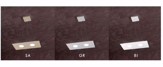 Toplight lampadario cucina moderna 2 luci led gx53 metallo grigio