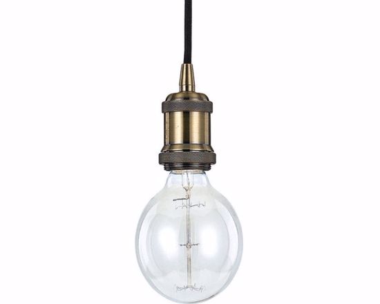 Ideal lux lampadario luce singola per bancone bar metallo brunito stile rustico vintage