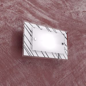 Toplight scraps applique lampada da parete vetro zebrato moderna