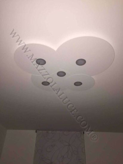 Plafoniera led da soffitto per cucina moderna grigio toplight cloud