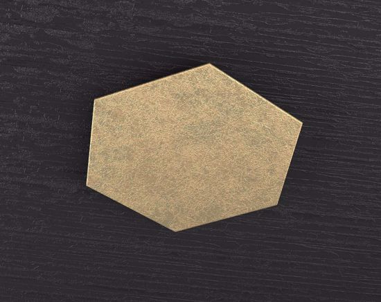 Toplight placca esagonale metallo foglia oro per plafoniera hexagon