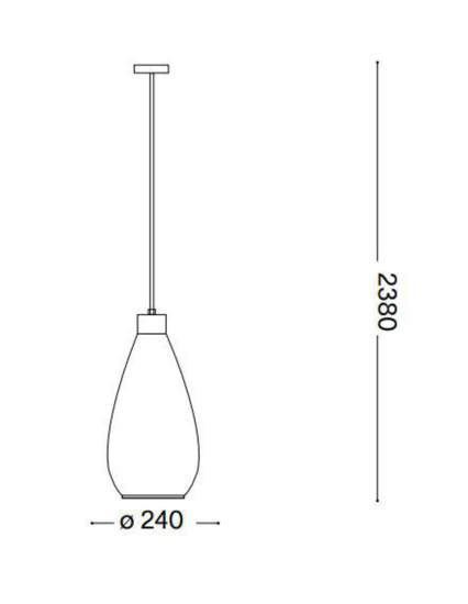 Bergen-1 sp1 ideal lux lampada a sospensione vetro fume
