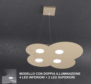 Top light cloud sabbia lampadario design moderno led 4+2 luci da soggiorno