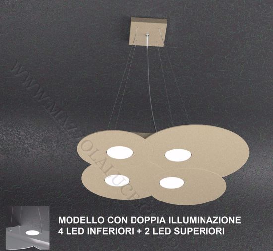 Top light cloud sabbia lampadario design moderno led 4+2 luci da soggiorno