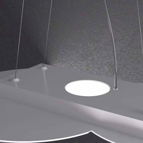 Lampadario moderno led grigio luce sopra sotto per soggiorno