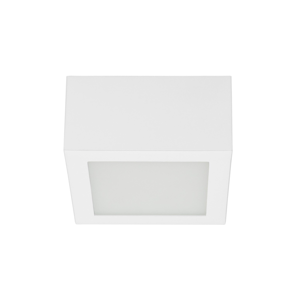 Linea light plafoniera quadrata 7w 3000k bianca moderna box