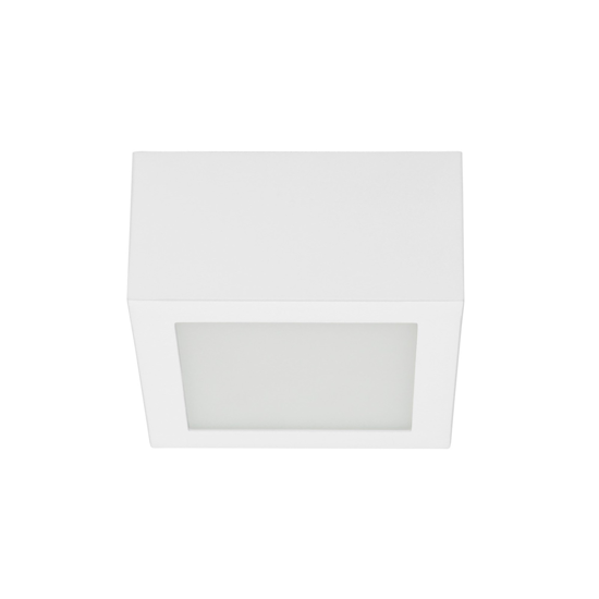 Linea light plafoniera quadrata 7w 3000k bianca moderna box