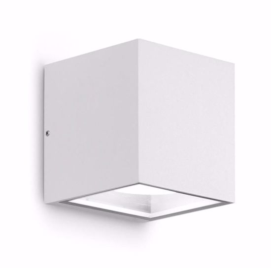 Gea luce apo applique da esterno cubo bianco gx53 ip54