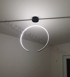 Lampadari moderni 25w 3000k design bianco vivida olympic