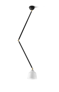 Sforzin miloox neoretro lampada da soffitto a sospensione braccio allungabile nero
