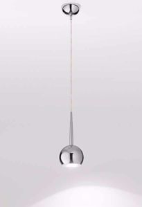 Affralux bol lampadario da cucina metallo cromo lucido sfera