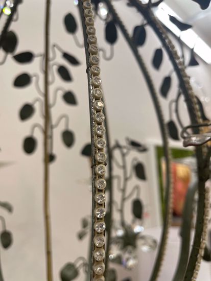 Lampadario mechini ferro battuto cristalli swarovski per salone fp