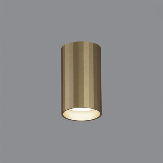 Faretto da soffitto crilindrico oro ottone gu10