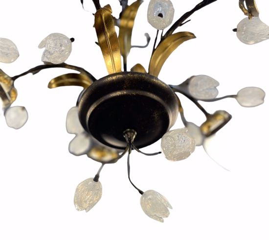Mm lampadari per salotto classico tulipani ferro battuto fp