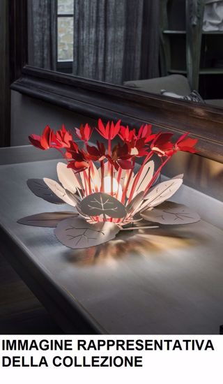 Lampada da tavolo soprammobile floreale avorio bronzo