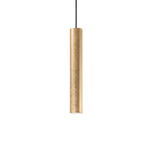 Look sp1 d06 ideal lux lampada cilindro foglia oro pendente per comodino