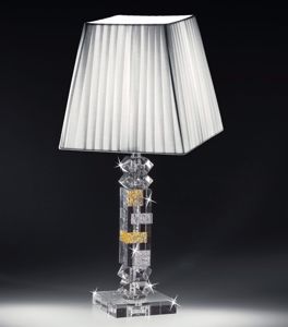 Lampada da tavolo in vetro cristallo per salotto applicazioni argento oro