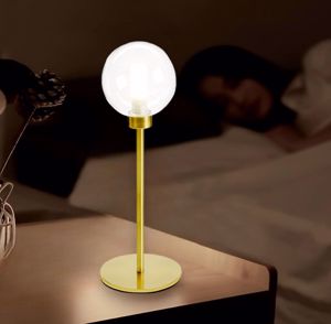 Lampada da comodino dom miloox oro dimmerabile per camera da letto