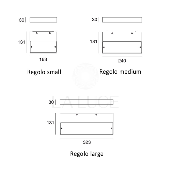Linea light regolo applique led 18w design mensola bianca