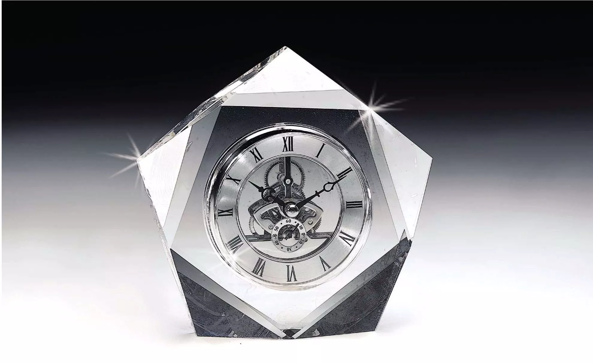 Orologio da comodino cristallo trasparente fp - 5AA8