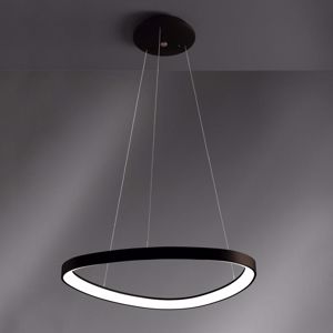 Vivida international lampadario design moderno lifering nero led 60w 3000k 4000k per soggiorno