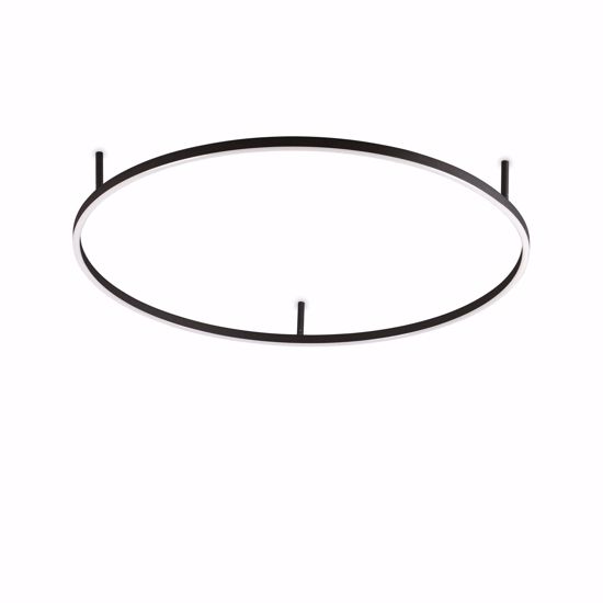 Oracle slim pl d090 round ideal lux plafoniera led moderna 90cm nera anello cerchio 55w 3000k