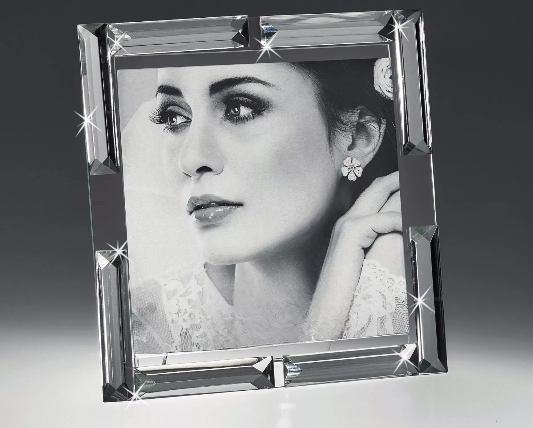 Design Object Portafoto da tavolo con cornice trasparente moderna in  plexiglass 30x22