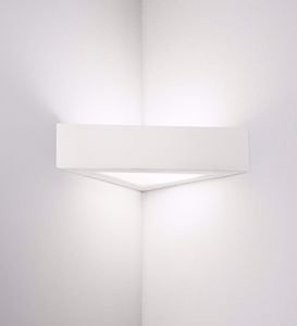Applique angolare di gesso bianco pitturabile lampada angolo parete isyluce
