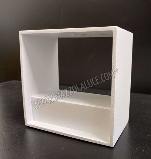 Isyluce kubie applique cubo led 6w 3000k moderna metallo bianco