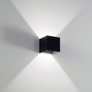 Isyluce applique cubo nero led 10w 3000k isyluce design moderno