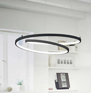 Oz sp d60 on-off nero ideal lux lampadario led 47w 3000k per soggiorno moderno