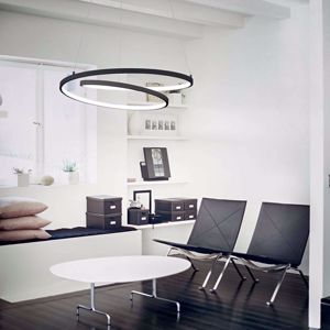 Lampadario moderno per soggiorno led 3000k oz sp d80 on-off nero ideal lux