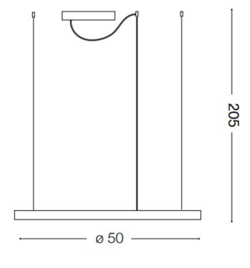 Ideal lux oracle slim sp d050 round lampadario led 32w 4000k cerchio nero