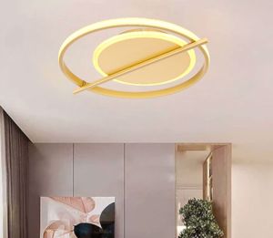 Plafoniera oro rotonda design moderna per cucina led 36w 3000k